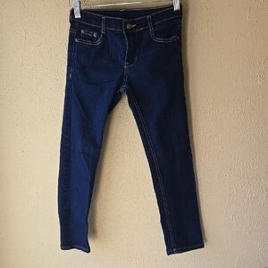 Women's Skinny Jeans in Dark Blue Stretch Denim